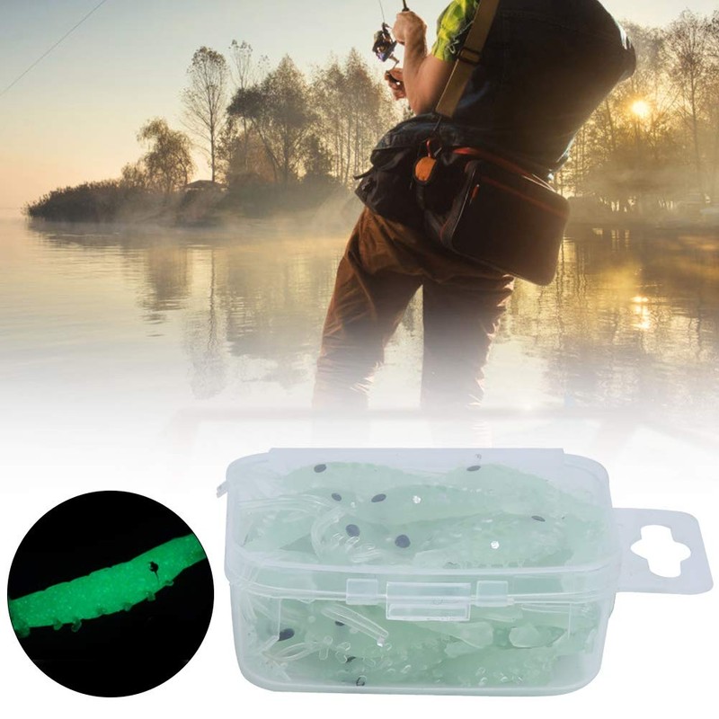 Fishing Soft Bait, Shrimp Bait, Pack of 50, Luminous Fish