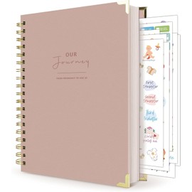 BIROYAL Pregnancy Journal and Baby Memory Book - From Pregnancy to 18 Years Old - Pregnancy Book with 320 Pages - 417 Baby Stickers Included journal de grossesse
