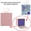 BTSKY PU Leather Cube Tissue Holder Box - Household/Office Square