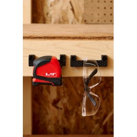 Caddy | Tape Measure Holder - Tool Storage for Garage Organization – Tool Holder for Power Tool on Ladder, Work Bench | (4-Pack) (Black)