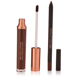 MAKEUP REVOLUTION Retro Luxe Matte Lip Kit Glory, Pack of 2