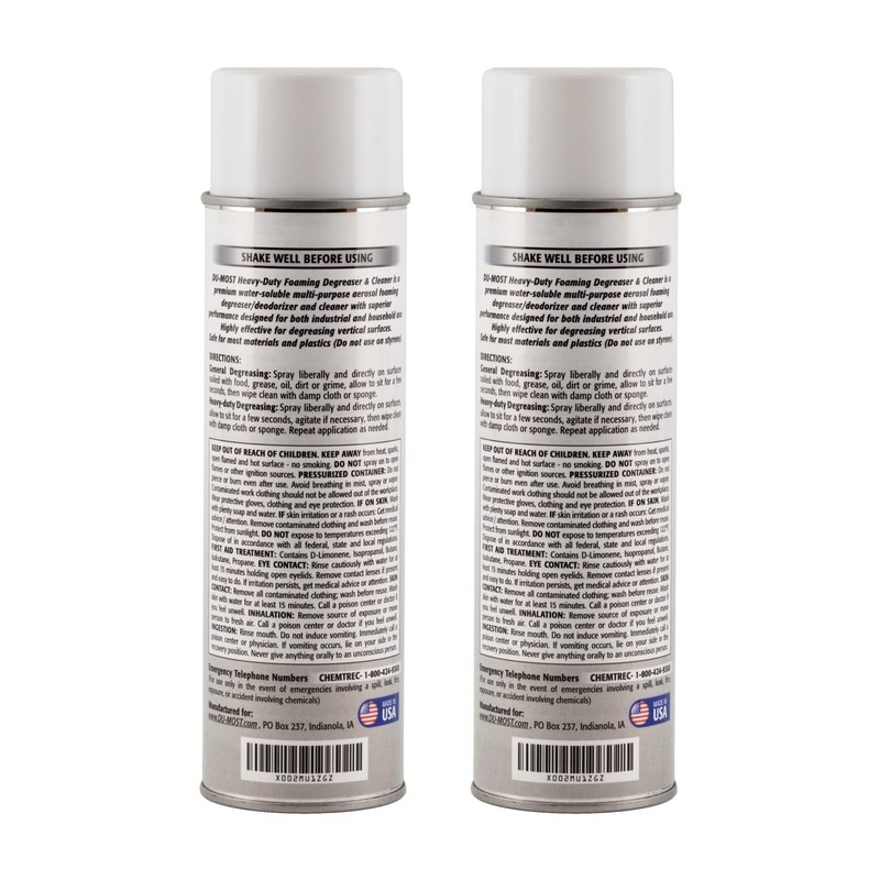 DU-MOST Heavy Duty Aerosol Foaming Degreaser & Cleaner, Deodorizer with