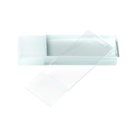 Labvida 100pcs Frosted Microscope Slides, Standard Grade, Dim.75x25mm(2.95''x0.98''), 90° Corners, Frosted 1 end 1 side, LVQ006Z