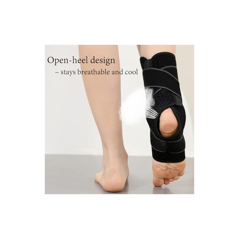 OhMill Achilles Tendon Support Brace Ankle Brace with 2 Metal