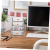 SHOWERORO Desktop Organizer for Office Multi-level Pp Plastic Box Mini