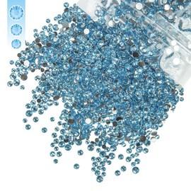 qiipii 3mm 4mm 5mm Mix Bag Resin Rhinestones for Crafting Flatback Jelly Stones Bulk Diamonds Crystals Gems Charms for Nails Face Eyes Makeup Mugs Tumblers Bottles DIY Crafts Clothes Shoes