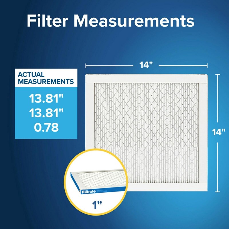 Filtrete 14x14x1 AC Furnace Air Filter, MERV 13, MPR 1900,