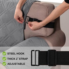 Turquoize 100% Water Proof Recliner Chair Covers Pet Furniture Cover for Leather Recliner Protector Slip Covers for Pets Cats Couch Covers with Non Slip Backing (Oversized Recliner: Dove)