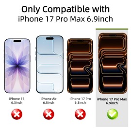 Laooteyy 2 Pcs Dazzling Gradient Colorful Anti-Spy Tempered Glass Screen Protector, Electroplated Anti-Blue Light,HD Anti-scratch Privacy Protection (17 Pro Max)