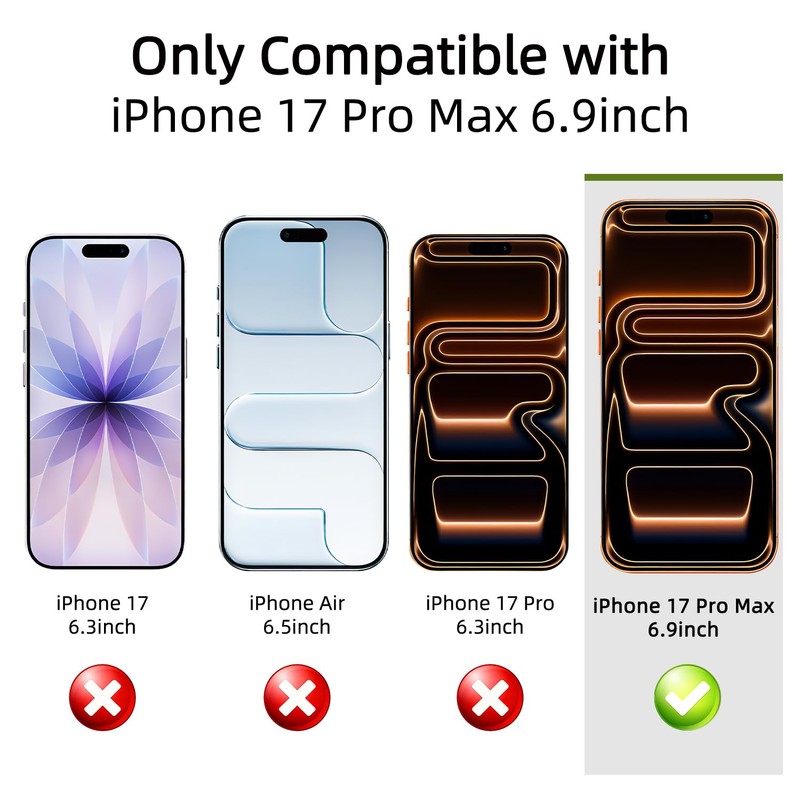 Laooteyy 2 Pcs Dazzling Gradient Colorful Anti-Spy Tempered Glass Screen