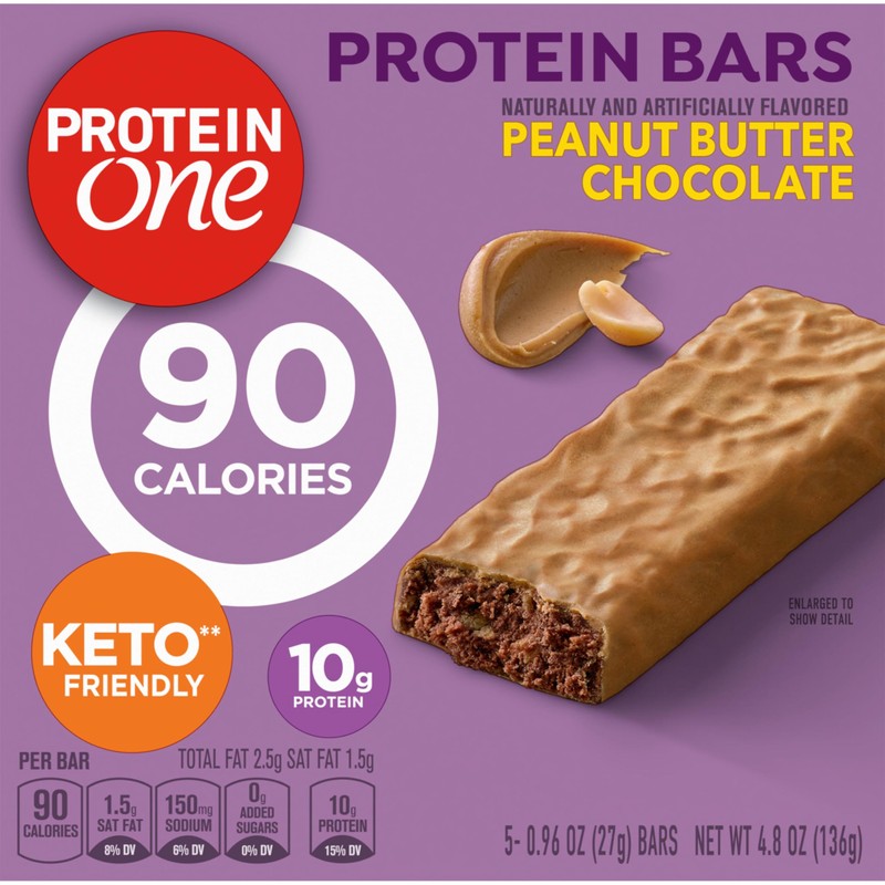 Protein One 90 Calorie Protein Bars, Peanut Butter Chocolate, Keto