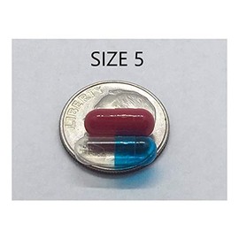 Empty Gelatin Capsules Also Known AS GELCAPS (100 Count, Size 5 Clear)