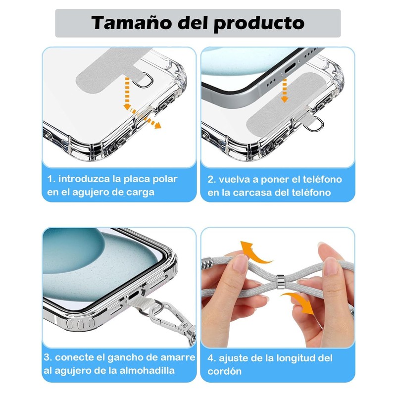 ZSKEUR 3 Piezas Cordon para El Telefono, Correa Celular, Cordón