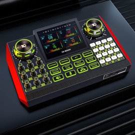 G9 Podcast Equipment Bundle, Audio Interface Gamer and All-in-One DJ Mixer, Perfect for Live Streaming, Singing, YouTube