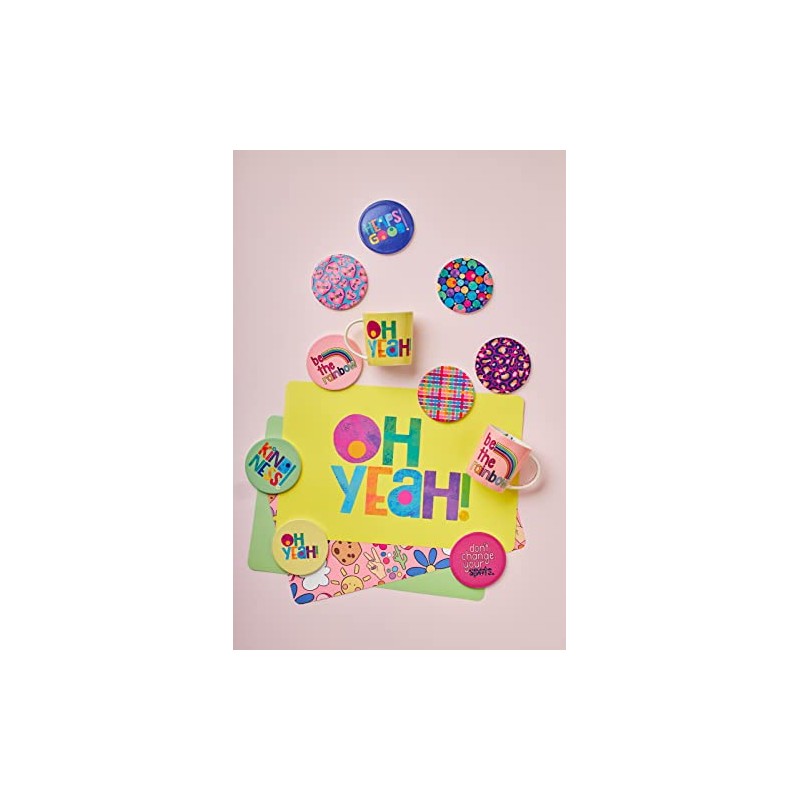 Maxwell & Williams DU0376 Be Kind Round Ceramic Coaster, Multi-Colour