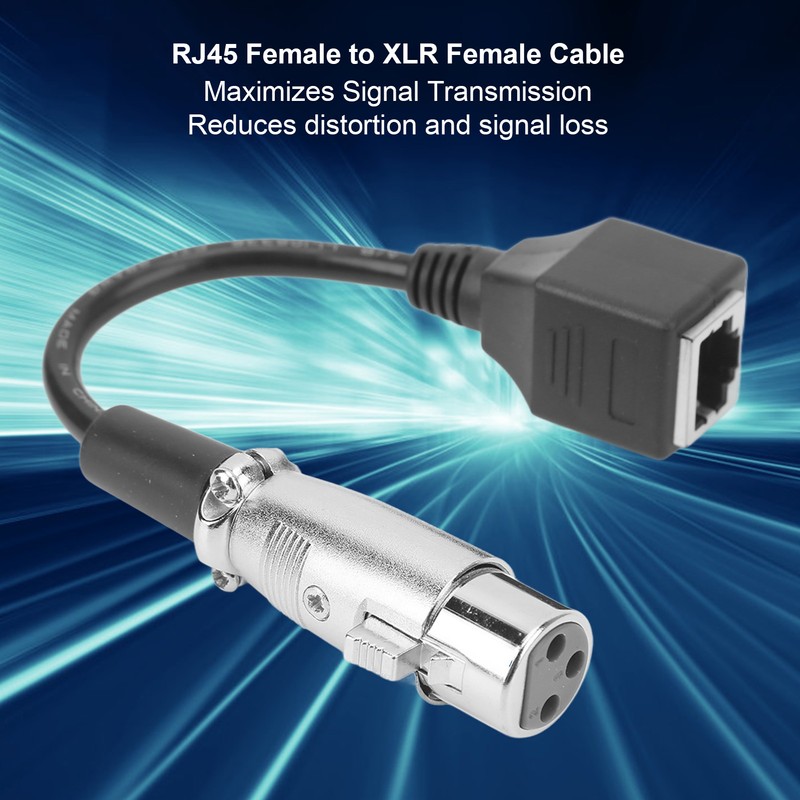 RJ45 to XLR Adapter Cable Female to Female Plug and