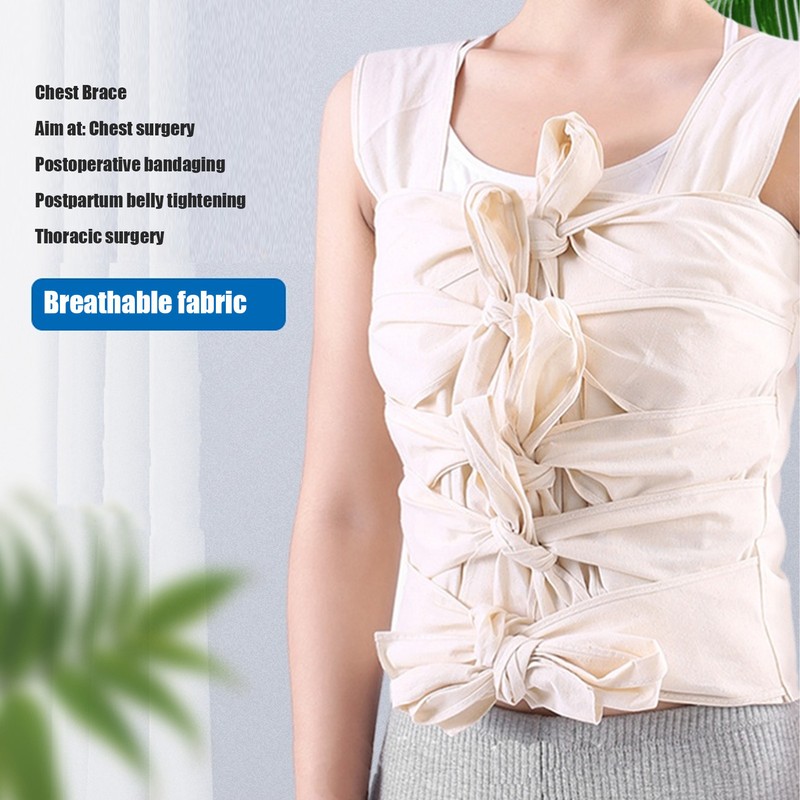 Sternum Thorax Support Men Women Soft Breathable Chest Brace for