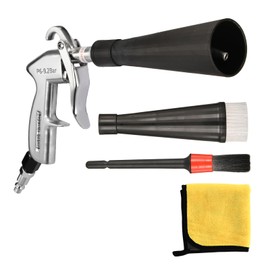 GOCCIDA Car Cleaning Gun Detailing Interior Dryer Air Blow Gun with 2 Set Nozzle,Interior High Pressure Blower Gun for Vehicle Upholstery Carpet Seat,Works with Air Compressor