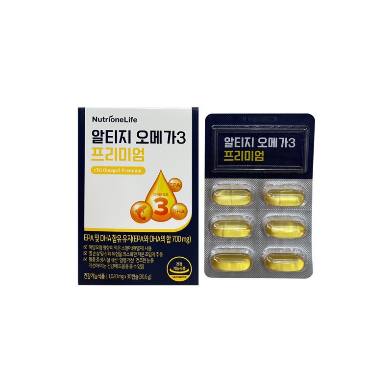 NutriOne 뉴트리원 알티지 오메가3 프리미엄 1020mg x 30캡슐 / 써클