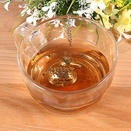 Infusor de té, Diseño de pato en acero inoxidable con gancho de cadena, Colador de té para regalo hogar oficina y viajes