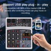 Portable 4 Channels BT Audio Sound Mixer Multifunctional Mixing DJ