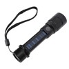 LED Flashlight Zoomable 3 Light Modes USB Or Solar Charge