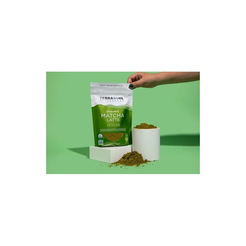 Terrasoul Organic Matcha Latte - Premium Vegan & Dairy-Free Blend