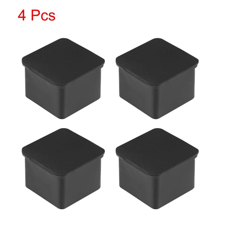 sourcing map Rubber Furniture Caps 38mm x 38mm Square Shaped