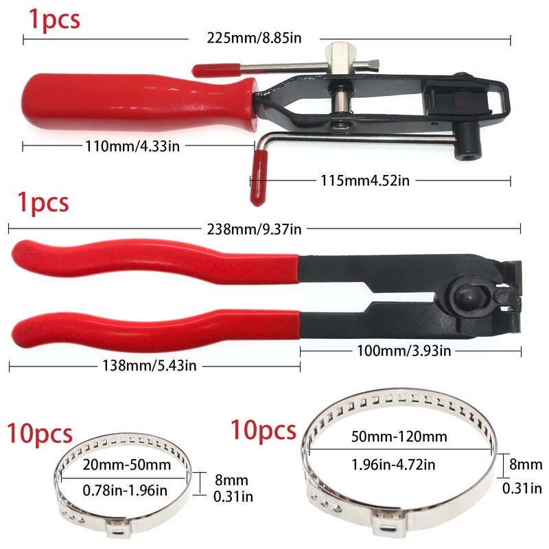 RUITONDA 22-Piece Universal CV Joint Boot Clamp Pliers Kit with