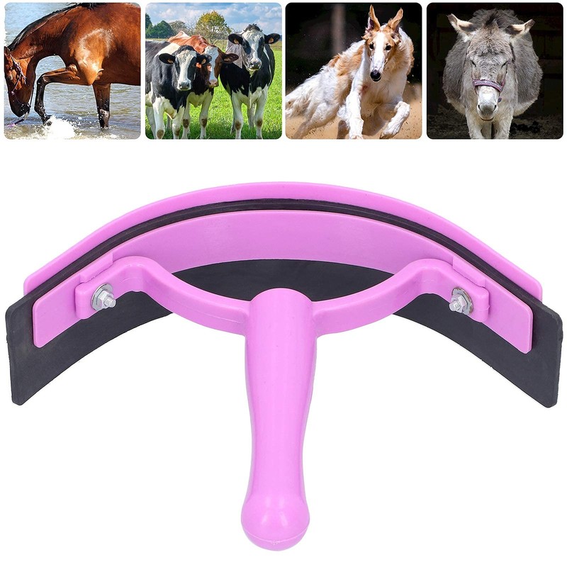 Horse Squeegee Scraper, Soft Grip Plastic Rubber Horse Sweat Scraper