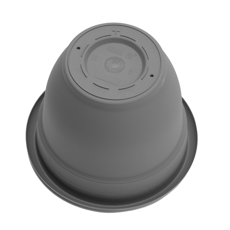 Bloem Ariana 6" Charcoal Round Self-Watering Resin Planter Pot -