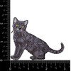 Black Cat, Realistic, Full Body, Pets, Kitten, Embroidered, Iron on