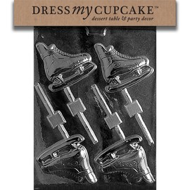 Dress My Cupcake Chocolate Candy Mold, Ice Skates Lollipop
