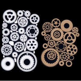 Large Set of 20 Cogs Metal Cutting Dies, Steampunk, Card Making, Scrapbooking, Paper Crafts, C1