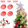 KEYIDO® Silver Star Christmas Tree Topper, 8 Inch Metal Silver