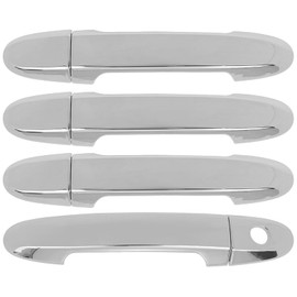 LUJUNTEC Outside Exterior Door Handle Set Fits 2010-2012 for Hyundai Santa Fe Chrome 4Pcs