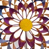 Outdoor 3D Windmill Colourful Exquisite Metal Wind Spinner with Ground