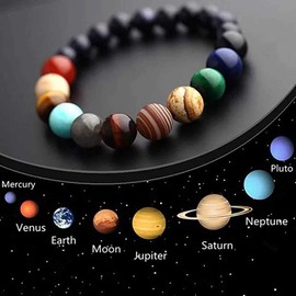 Bracelets Solar System Bracelet Jewellery Universe Galaxy Planet Stone Beads for Men Women Boys Girls Kids Teenager Bracelets, Stone