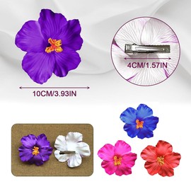 Pack of 4 Hair Clip, Flower Hair Clip, Hawaiian Flower Hair Clips for Women, Plumeria Hibiscus Hair Clip, Hair Clips, Hawaiian Flower Hair Clips