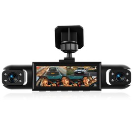 Orderich 360° Dash Cam Front and Rear Inside, 4 Channel 1080P Dashcam 3.16 Inch IPS Dash Cam