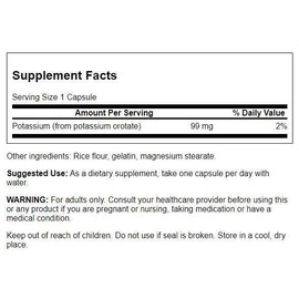 Swanson Potassium Orotate 99 mg 60 Capsules