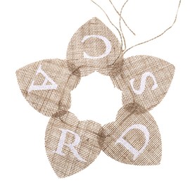 YINETTECH Cards Letter Bunting Burlap Hearts Hanging Sign for Wedding Rustic Party