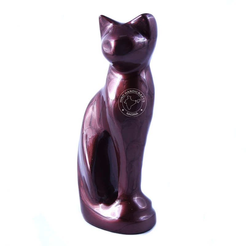 Aluminium Contemporary Cat Cremation Urns for Ashes - Peaceful Pet