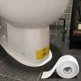 White Waterproof Caulk Strip Tape, Self-Adhesive PVC Sealing Strip for Bathroom Sink, Tub, Shower, Toilet & Kitchen