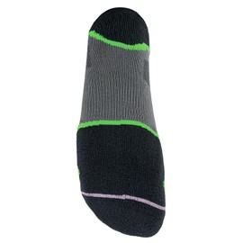 1000 Mile Unisex - (9-11) MILE FUSION ANKLET BLACK 2026 L 9 11 , Black/Green, L UK