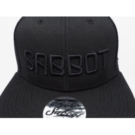 SABBOT Larry Snapback Cap, Unisex Baseball Cap, Cap with Cotton, Summer Hat, Trucker Cap, Docker Cap, Adjustable, Breathable Mesh, Outdoor Hat, black