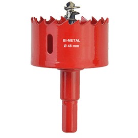 SagaSave 48mm M42 HSS Bi-Metal Hole Saw, Hole Opener Drill Bit with Positive Data Teeth for Metal, Wood, Iron, Aluminium, Drywall, Pipe, Plastic, Fiberboard