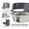 Booche Round High-Sided Stainless Steel Cat Litter Box,Stainless Steel Litter
