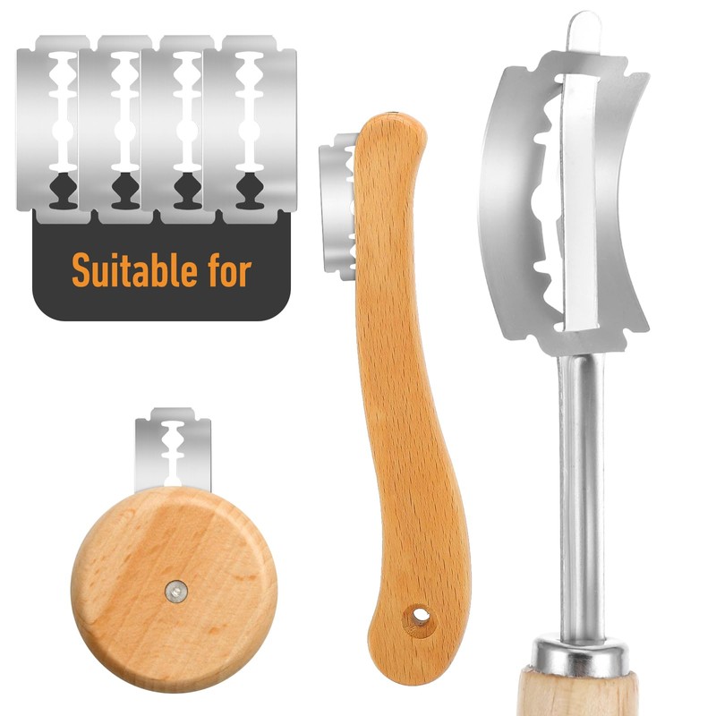 Gjinxi Bread Lame Blades 30Pcs Stainless Steel Bread Lame Included