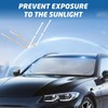 Car Windshield Sun Shade, Reflective Windshield Sunshade with Storage Pouch